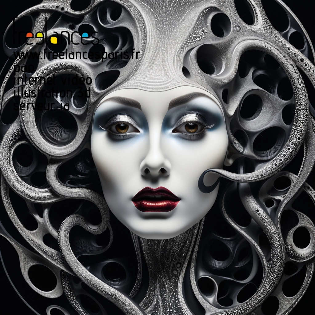 Pao mise en page internet vidéo illustration 3d serveur IA générative AI freelance paris studio de création magazines ufs3vmr0